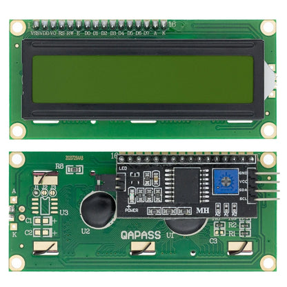 LCD1602 I2C Display Module - Blue Green 16x2 LCD Screen with PCF8574 IIC Adapter for Arduino 5V DIY Projects