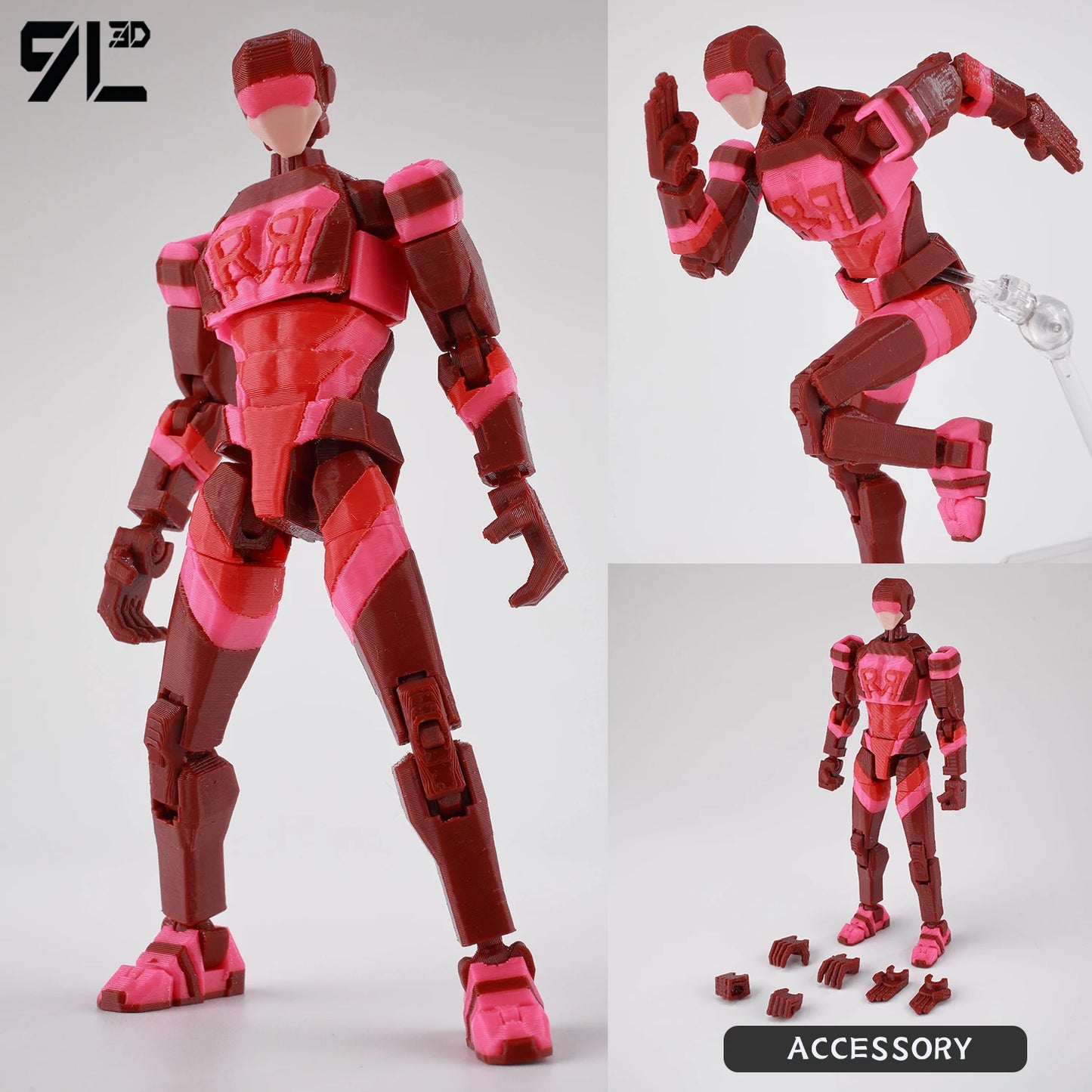 9L 3D Printed Invincible Tech Jacker T13 Lucky13 Action Figure – Multi-Jointed Motorcycle Collectible Model Toy Titan13