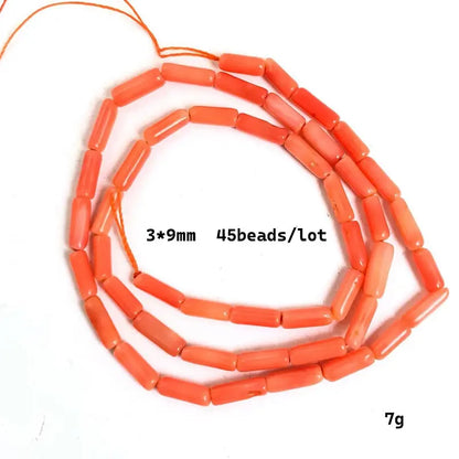 Natural Cylindrical Coral Beads – Irregular Loose Jewelry Making Beads for DIY Bracelets, Necklaces & Charm Accessories
