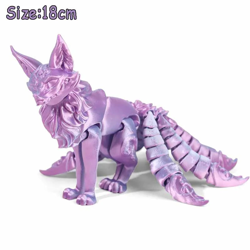 3D Printed Multi-Joint Dinosaur & Snake Fidget Toy – Movable Stress Relief Toy for Adults, Kids, Autism, and Desktop Decor