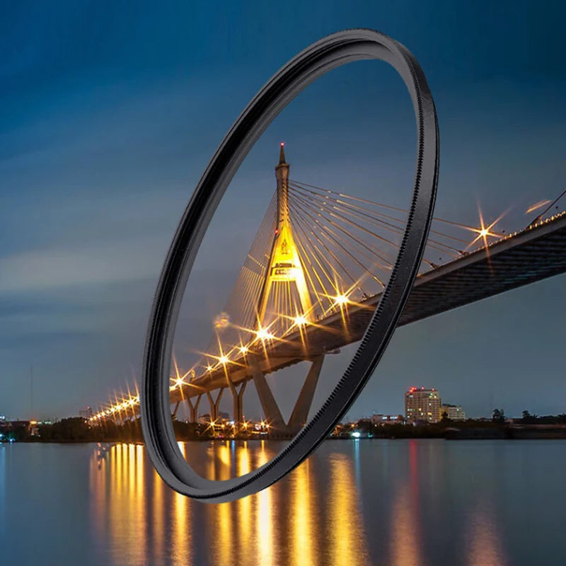 Lightdow 6 Line Star Lens Filter – Available in Sizes 49mm 52 55 58 62 67 72 77 82mm for Canon, Nikon, Sony DSLR Cameras