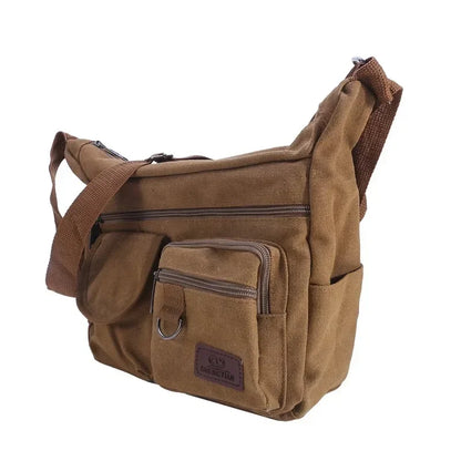 Men's Casual Sling Bag – Vintage Crossbody Messenger Shoulder Bag for Travel & Outdoor Use