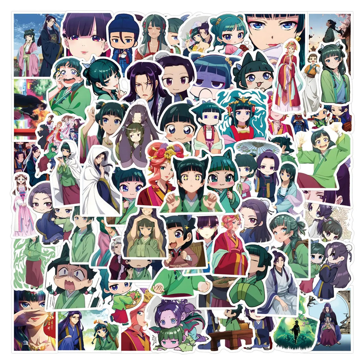 The Apothecary Diaries Anime Stickers – 120-Piece Aesthetic Graffiti Decal Set for Laptops, Phones, Fridges & Creative Stationery
