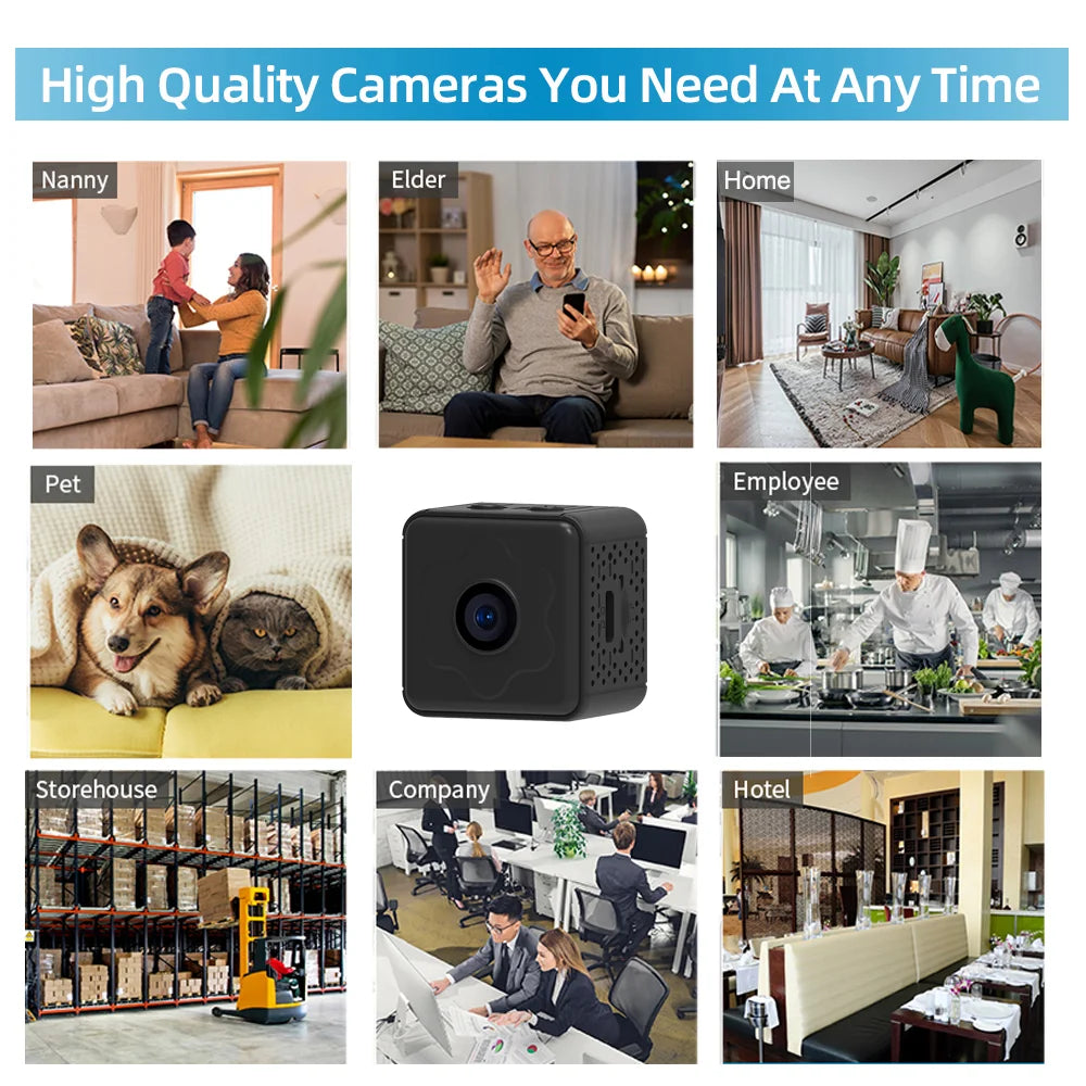 Mini Wireless Camera – WiFi Remote Monitor, Tiny Home IP Camera with Super-Long Battery Life