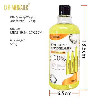 500ml AHA Moisturizing Face & Body Serum - Hydrating, Brightening & Firming Skin Care for Women & Men