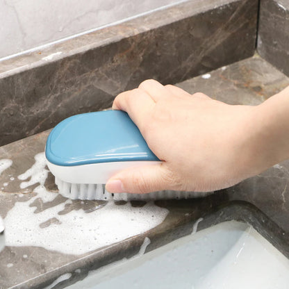 Plastic Laundry Cleaning Brush - Hard Bristle Household Scrub Tool for Clothes, Shoes, Socks, Kitchen & Bathroom