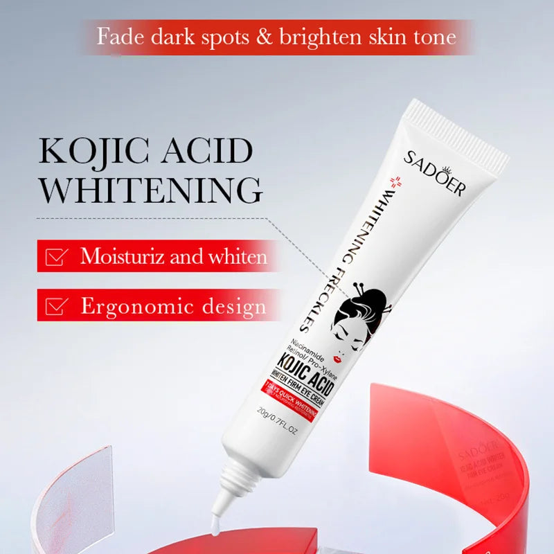 SADOER Kojic Acid & Retinol Eye Cream – Anti-Dark Circles, Eye Bag Removal, Moisturizing & Firming Skin Care