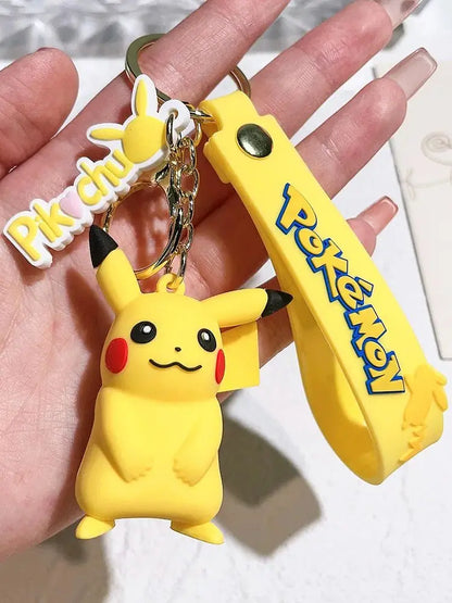 Pokemon Pikachu Keychain Anime Cartoon Figure Toy Pendant – Charmander Psyduck Bag & Car Key Ring Kid Gift