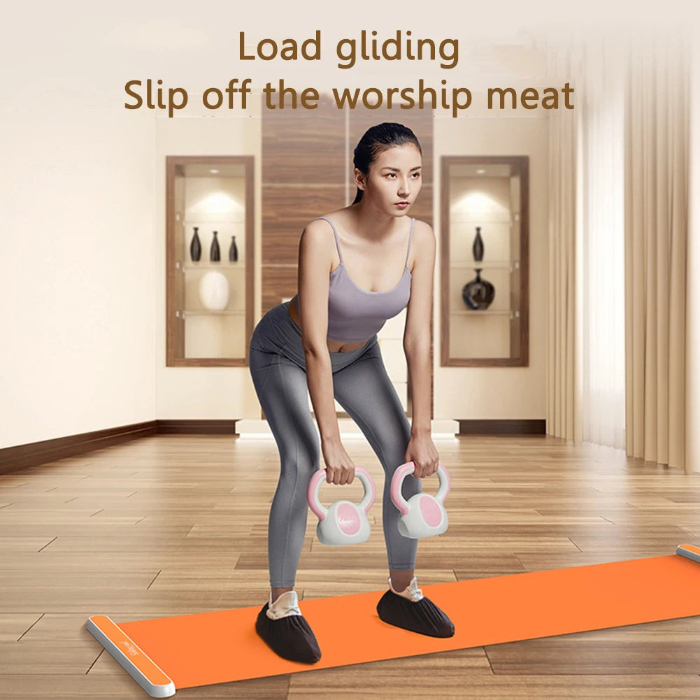 Portable Yoga Sliding Mat: Leg Core Fitness Training Board for Indoor Use - Antiskid & Mute, Ideal for Ice Hockey and Roller Skating