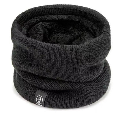 Women’s Winter Plush Woolen Scarf – Thick Fleece Neck Warmer, Knitted Muffler & Ski Mask