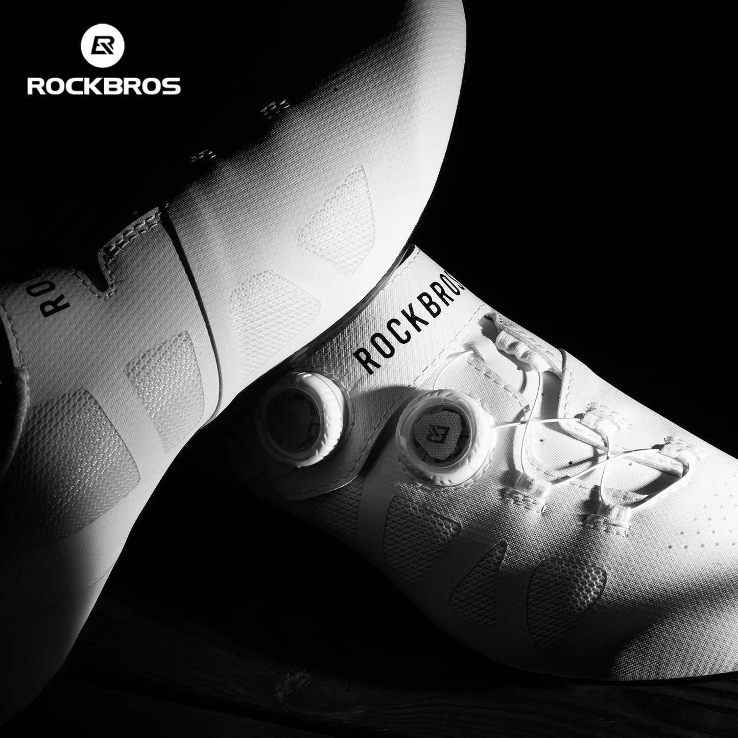 ROCKBROS Cycling Shoes - Professional Road Bike Self-Locking SPD Cleat Shoes with Knob Buckle Fastening