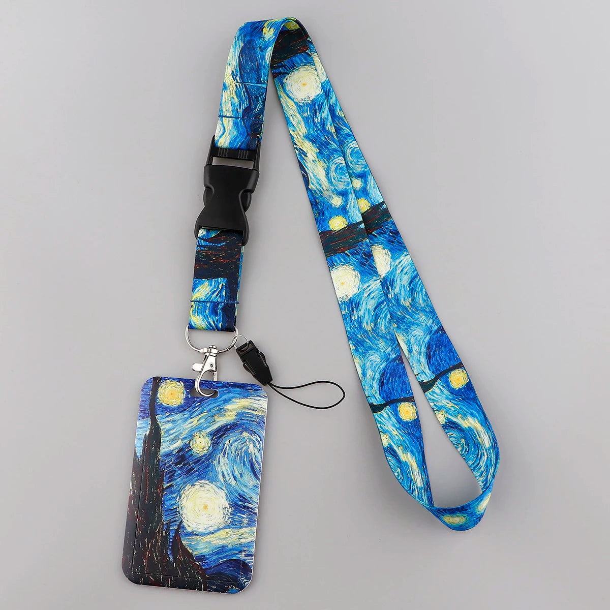 Van Gogh Starry Night Art Neck Strap Lanyard – Keychain Badge Holder for ID, Credit Card & Keys Accessories