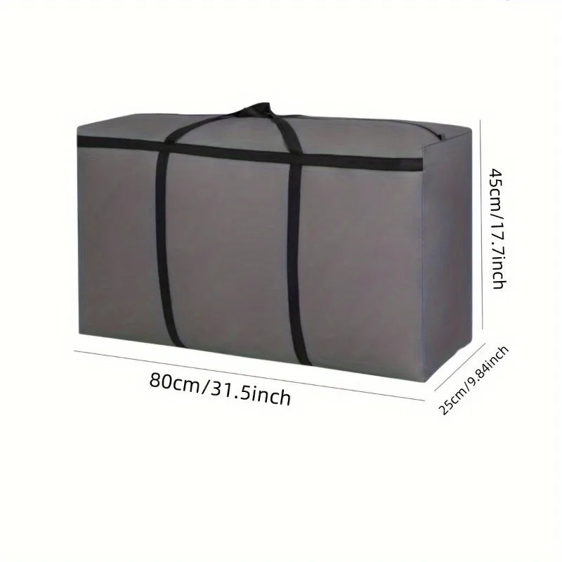 2-Pack Heavy Duty Moving Bags - Extra Large Zipper Storage Totes with Handles for Clothes, Dorms & Moving