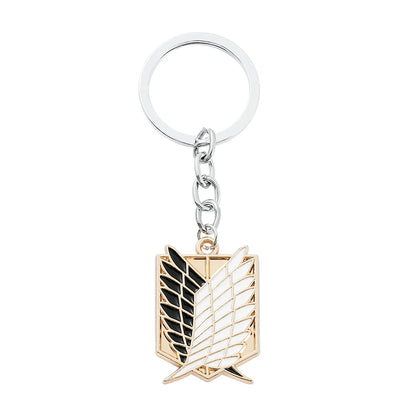 Attack on Titan Enamel Keychain - Anime Metal Pendant Badge Charm for Men & Women, Fan Gift Accessory