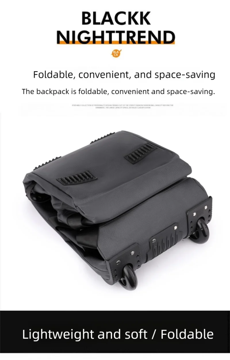 80L Rolling Duffle Bag with Wheels – 31" Heavy-Duty Foldable Travel Duffel, Water-Resistant Luggage with Shoulder Strap