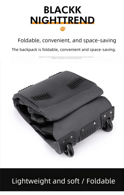 80L Rolling Duffle Bag with Wheels – 31" Heavy-Duty Foldable Travel Duffel, Water-Resistant Luggage with Shoulder Strap