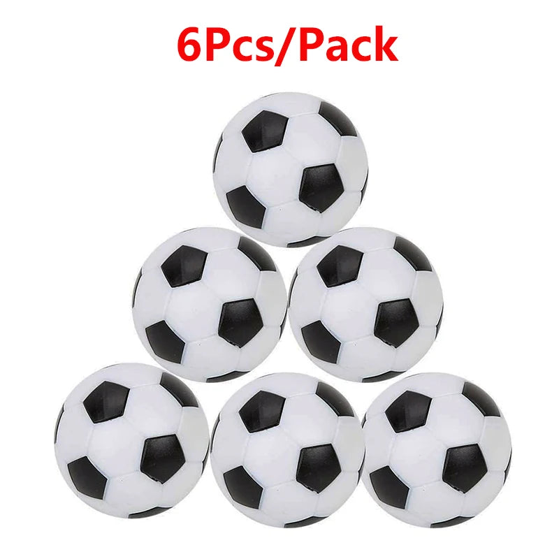3.2cm Mini Foosball Balls – 6pcs Black & White Table Soccer Replacement Balls for Kids Games & Decor