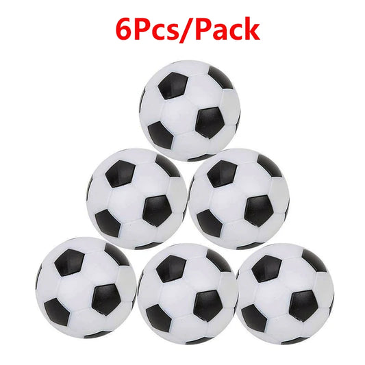 3.2cm Mini Foosball Balls – 6pcs Black & White Table Soccer Replacement Balls for Kids Games & Decor