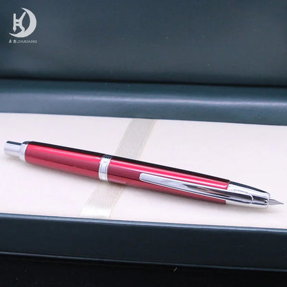 Jinhao 10 Metal Fountain Pen – Press-Out Nib, Retractable Fine Nib with Ink Converter