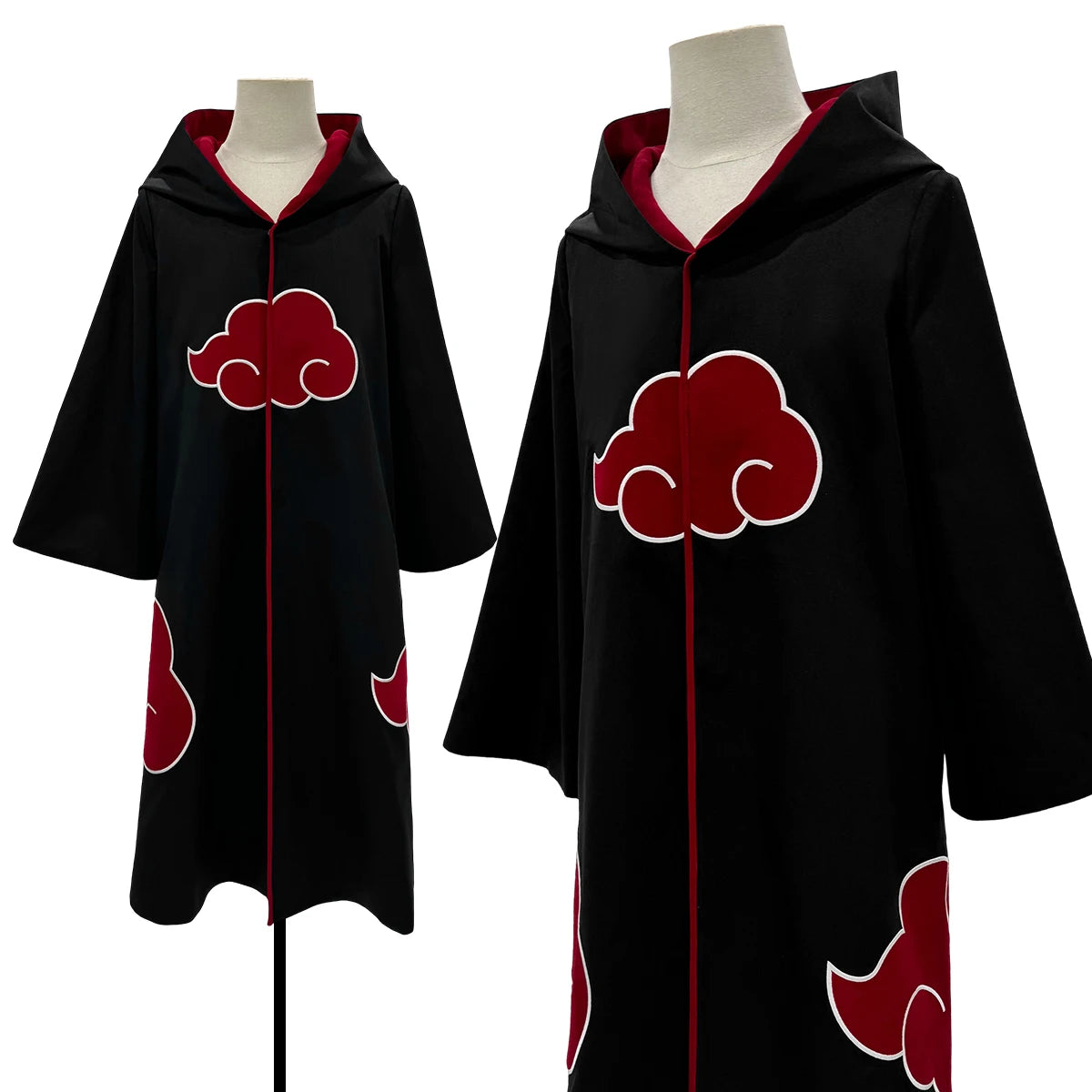 HOLOUN Anime Uchiha Itachi & Sasuke Cosplay Cloak – Embroidered Hawk Team Akatsuki Costume for Christmas