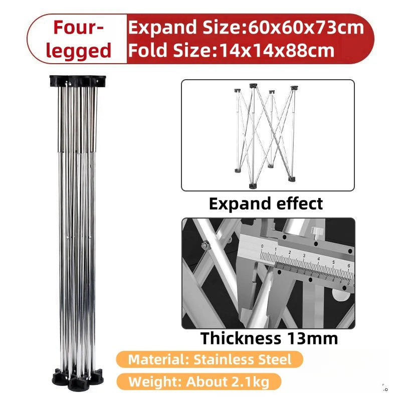 ALLSOME Stainless Steel Telescopic Strut Work Table – Portable Adjustable Sawhorse Support Workbench for Woodworking, Construction & Workshop Use