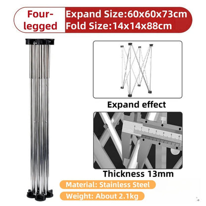ALLSOME Stainless Steel Telescopic Strut Work Table – Portable Adjustable Sawhorse Support Workbench for Woodworking, Construction & Workshop Use