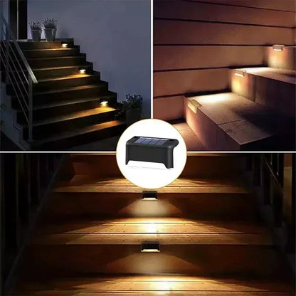 Solar LED Outdoor Garden Lights - Waterproof Step Deck Lamps for Stairs Patio Pathway & Landscape Decor