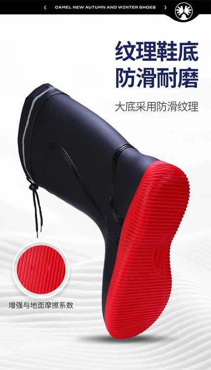 Men’s & Women’s High-End Rain Boots – Waterproof, Non-Slip Short & Mid-Calf Rubber Boots with Drawstring