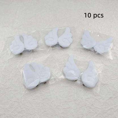 Angel Wing Plush Hair Clips - Cute 5cm Hairpin Barrettes for Girls Sweet Style Headwear & Accessories