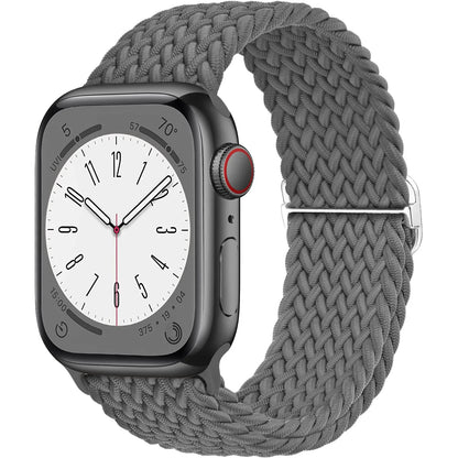 Elastic Braided Solo Loop Apple Watch Band – Adjustable Stretch Strap for Series SE, 5–11 & Ultra 3 (40mm–49mm)