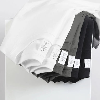 2-Pack Unisex 100% Cotton T-Shirts - Breathable Loose-Fit Short Sleeve Casual Tees