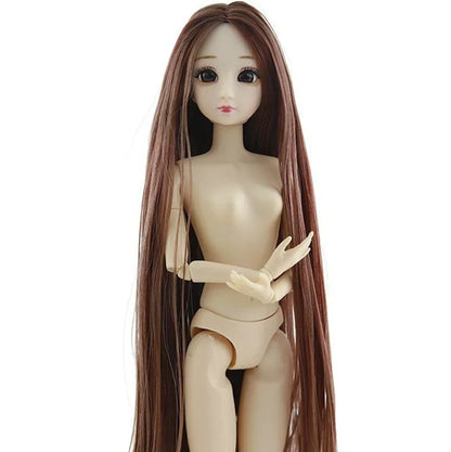 30cm Fashion Princess Babi Doll – 3D Eyes, 20-Joint DIY Plastic Doll for Girls, BJD Model