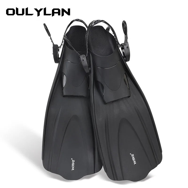 Oulylan Adjustable Short Swim Fins – Portable Snorkel Flippers for Adults, Beginner Diving & Water Sports Gear for Men