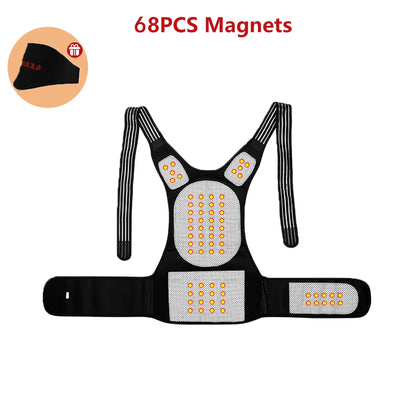 Tourmaline Magnetic Heated Vest — Self-Heating Thermal Waist Brace & Lumbar Support Corset for Posture Correction and Pain Relief