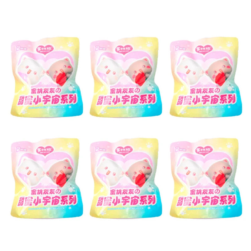 Mitao Cat Peach and Goma Sweet Mini Universe Blind Bag - Cute Anime Cat Collectible Figures, Mystery Box Toys, and Surprise Gifts