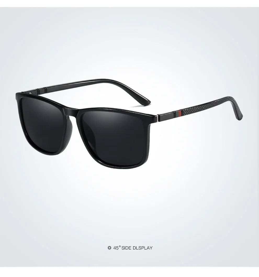 Fashion Square Polarized Sunglasses for Men – Luxury Designer UV400 Driving & Fishing Eyewear