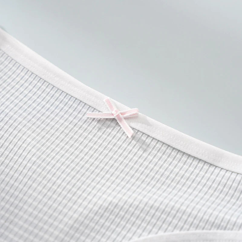 4PCS Women's Low-Rise Thong Underwear - Solid Color Sporty Style Everyday Panties