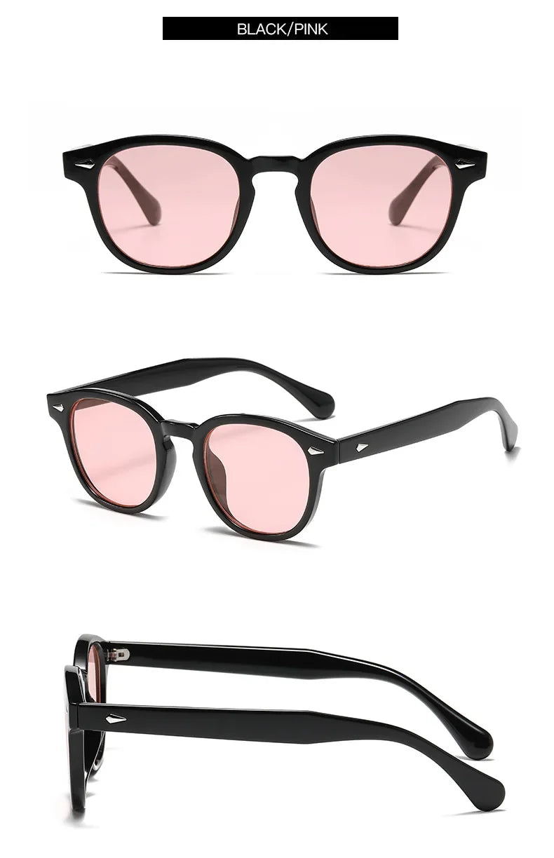 JNPCXI Retro Round Sunglasses – Punk Leopard Rivet Fashion Shades UV400 for Men & Women