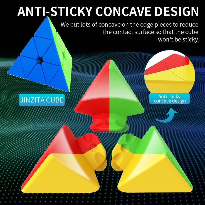 Picube Moyu Meilong Shape-Shifting Magic Cube – Four Leaf Clover, Double Skewb & Polaris Puzzle Toy for Brain Training & Education