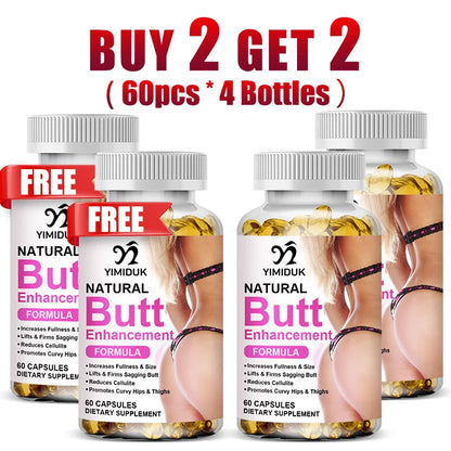 Natural Butt Enhancement Capsules - Non-GMO Body Care Supplement for Gluteal Tone & Feminine Curves
