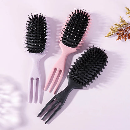 Candy Brush Curly Hair Styling – Nylon Bristle Detangling & Volumizing Comb for All Hair Types