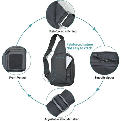 Outdoor Tactical Shoulder Bag – Concealed Carry Pistol Holster Waterproof Crossbody Gun Sling Pack