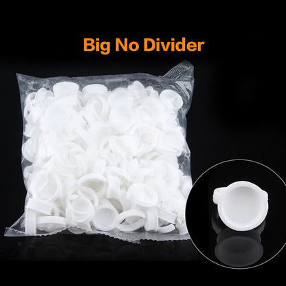 AILEISHI 100PCS Disposable Eyelash Glue Cup Rings – Lash Extension Pigment Holder Tattoo Makeup Tools