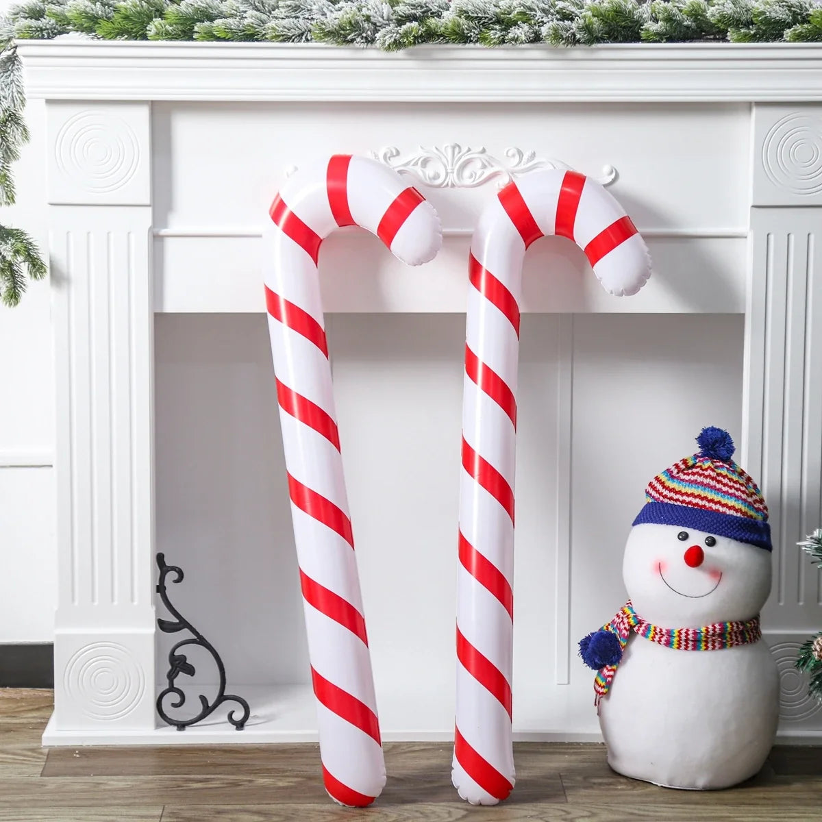 Inflatable Christmas Candy Cane Stick Decoration – Outdoor Xmas Yard Decor 2024–2025 Holiday Home Christmas Party Ornament