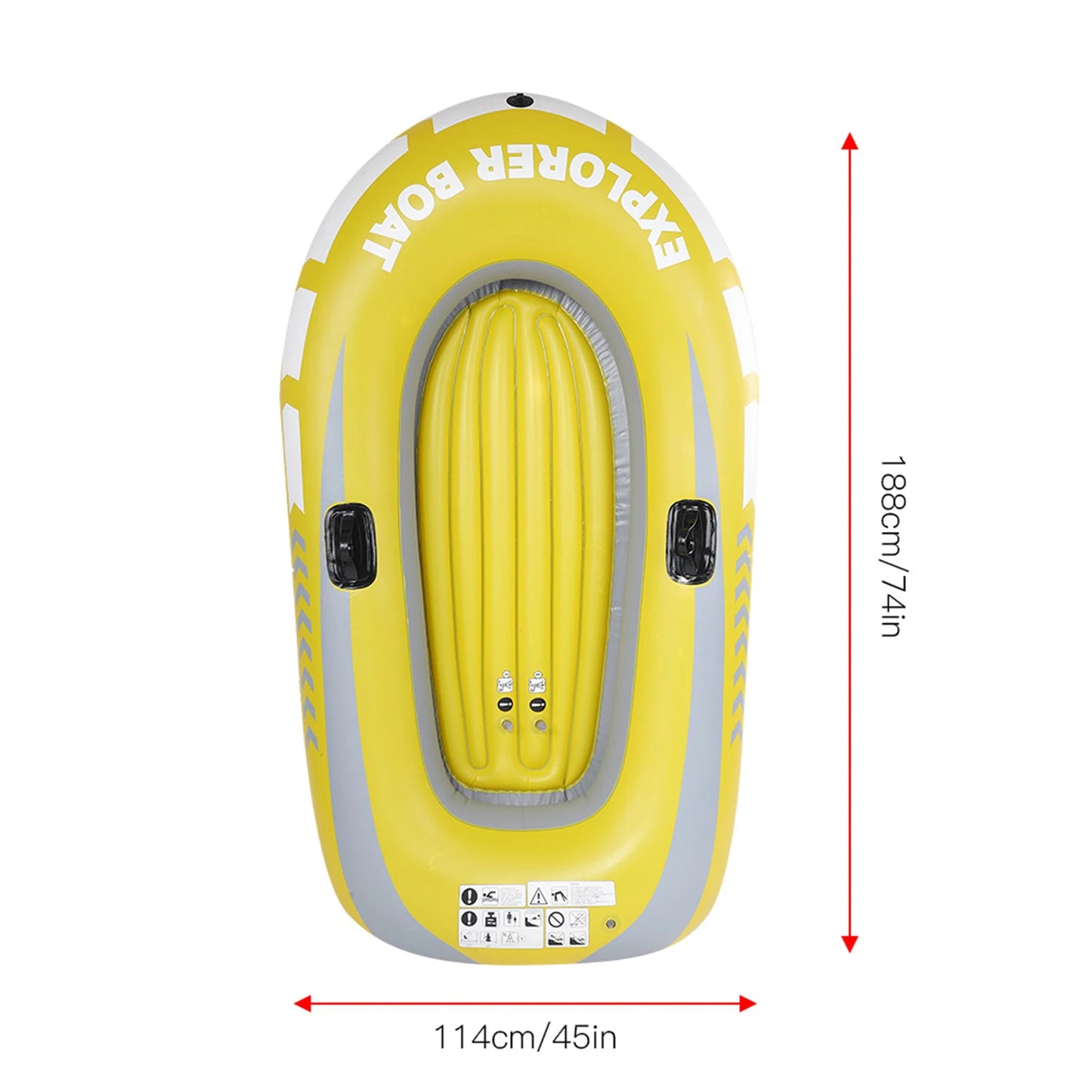 PVC Inflatable Kayak – 2-Person Canoe for Rowing, Fishing, Drifting & Diving Air Boat