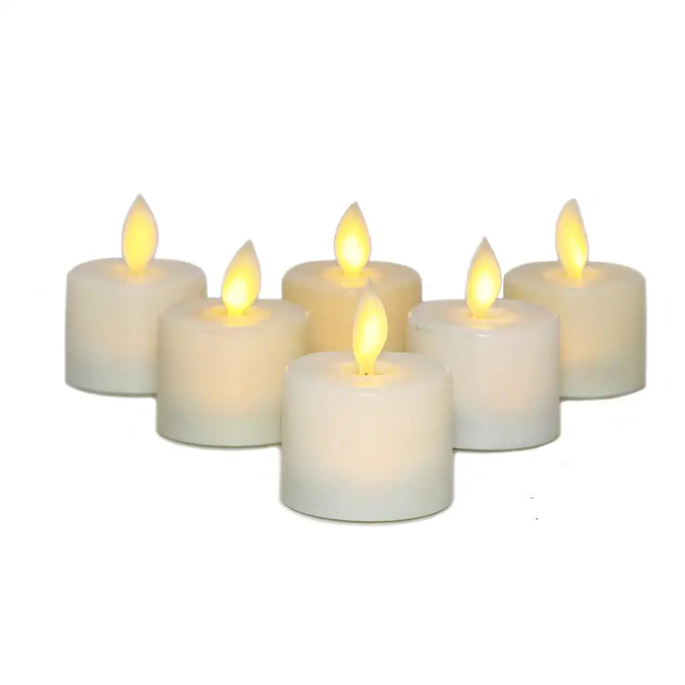 Flameless LED Candles with Moving Wick - 4 or 6 Set with Remote Control for Weddings, Christmas, Church - Realistic Electronic Candle