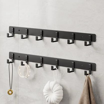 Maximize Your Space: Space Aluminum Black Hook - Multipurpose Towel, Clothes, or Storage Hook - Ideal for Bathroom, Living Room, or Door Back - Simplistic Design to Save Space