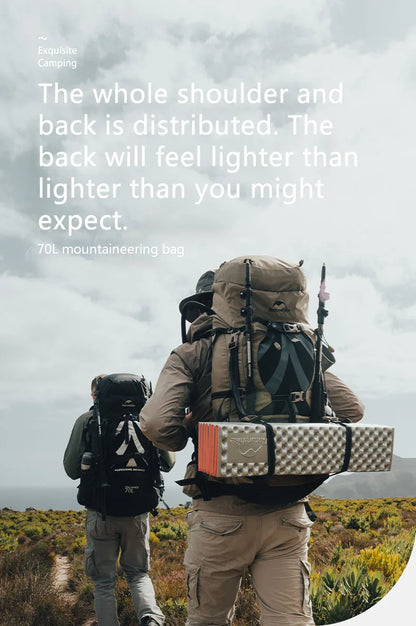 Naturehike 70L Camping Backpack — Large Capacity Ergonomic Hiking & Trekking Bag for Men with Rain Cover