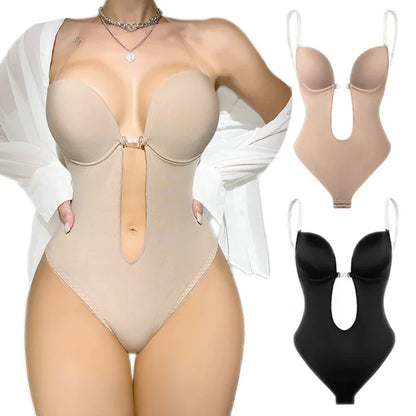 Women’s Full Body Shaper Bodysuit – Backless Thong, Invisible Tummy Control Shapewear for Slimming & Contour