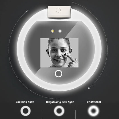 UV Mirror Sunscreen Testing Camera — 2X Magnification Travel Makeup Mirror, 3.5-inch Pocket Size